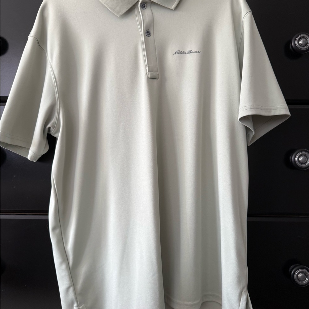 Eddie Bauer Men's Light Green Polo Shirt